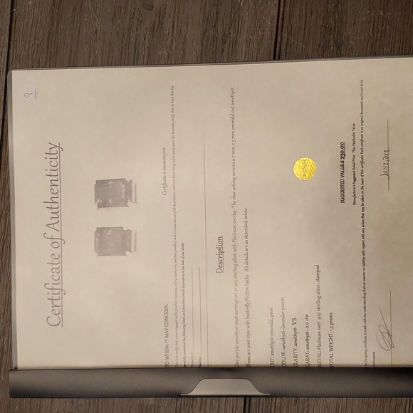 Amethyst Earings 2CT - Picture 3 of 4